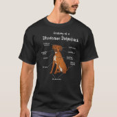 T-shirt Anatomie d'un Rhodesian Ridgeback Dog Rhodesian Ri (Devant)
