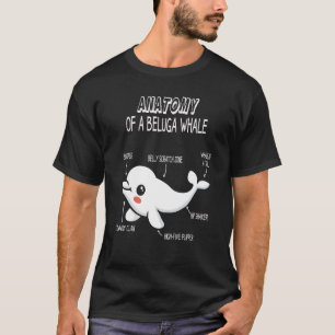 T-shirt Anatomie D'Une Baleine Beluga Baleine Blanche Belu