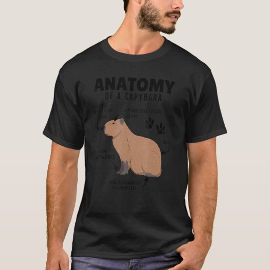 T-shirt Anatomie D'Une Capybara Capybara Pour Garçons Fill (Devant)