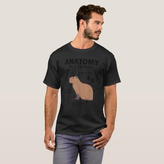 T-shirt Anatomie D'Une Capybara Capybara Pour Garçons Fill (Devant entier)