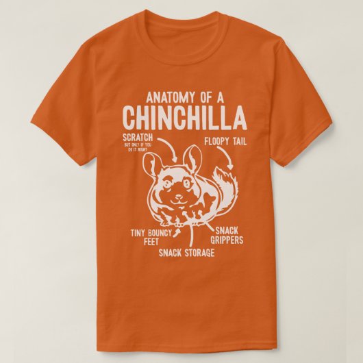T-shirt Anatomie D'Une Chinchilla Chinchillas (Design devant)
