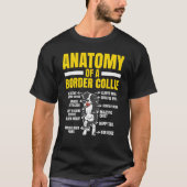 T-shirt Anatomie D'Une Frontière Collie Chien Chien Éleveu (Devant)