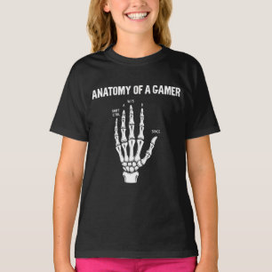 T-shirt Anatomie D'Une Main De Squelette De Gamer