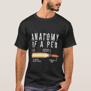 T-shirt Anatomie D'Une Pew Funny Bullet Pew Anatomy Profes