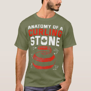T-shirt Anatomie d'une pierre de curling patriotique canad