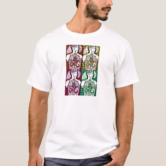 T-shirt Anatomie humaine d'art de bruit par Katie Pfeiffer (Devant)