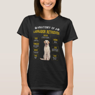 T-shirt Anatomie Labrador Retriever Pour Femmes Hommes