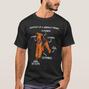 T-shirt Anatomie mignonne Airedale Terrier Chien