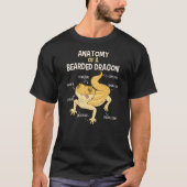 T-shirt Anatomy Of A Bearded Dragon Lizard Funny Bearded D (Devant)