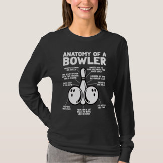 T-shirt Anatomy of a Bowler  Bowling Father's Day Dad Men