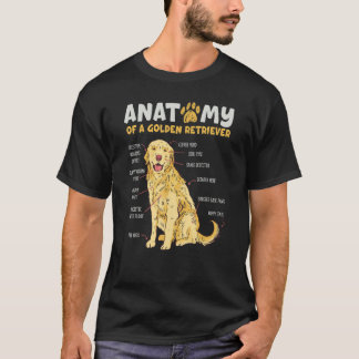 T-shirt Anatomy Of A Golden Retriever For Dog Owners