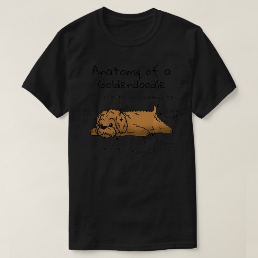 T-shirt Anatomy Of A Goldendoodle Dog Premium (Design devant)