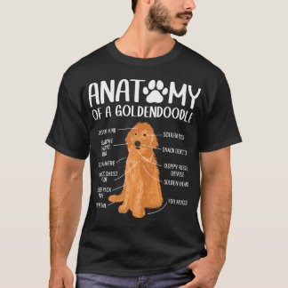 T-shirt Anatomy Of A Goldendoodle Funny Doodle Dog Lover