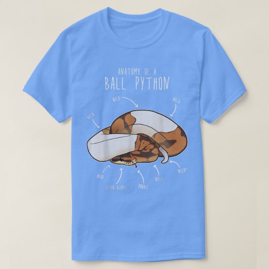 T-shirt Anatomy of a Piebald Ball Python Snake Lover Gift (Design devant)