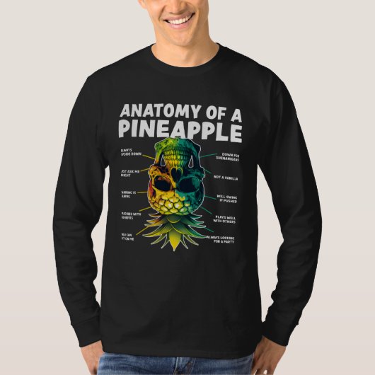 T-shirt Anatomy of a Pineapple Upside Down Pineapple Swing (Devant)