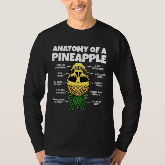 T-shirt Anatomy Of A Pineapple Upside Down Pineapple Swing (Devant)