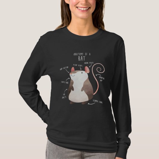 T-shirt Anatomy of a Rat Cute  Fancy Pet Rodent (Devant)