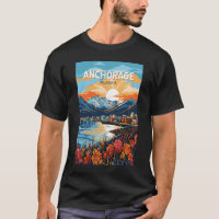 Anchorage Alaska Travel Art Vintage