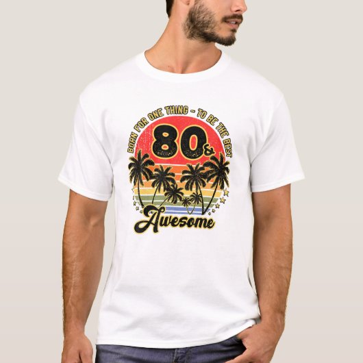 T-shirt Ancien Cadeaux Coucher de soleil Palm (Devant)