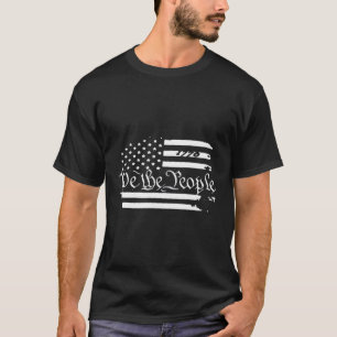 T-shirt Ancien Drapeau Américain Patriotique 1776 Nous Le