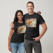 T-shirt Ancien Drapeau Chypre En Bois ; (Unisexe)