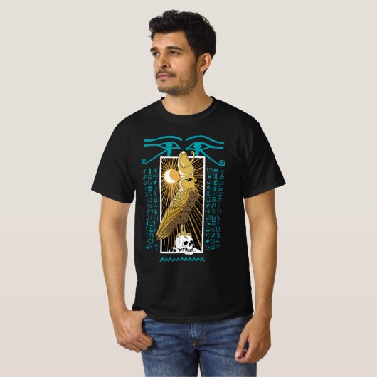 T-shirt Ancien Faucon d'Egypte Dieu Horus (Devant entier)
