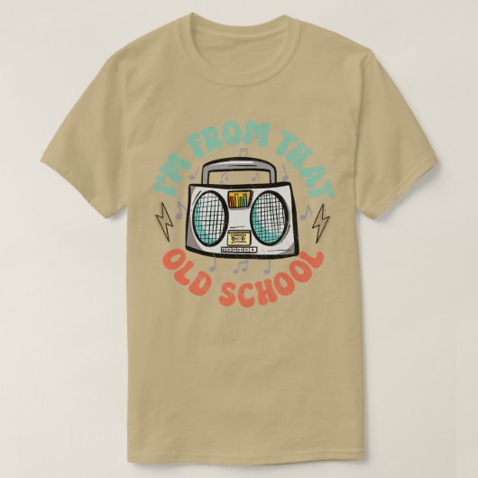 T-shirt Ancien magnétophone de bande de cassettes de l'éco (Design devant)
