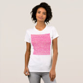 T-shirt Ancien Motif mésopotamien sumérien rose (Devant entier)
