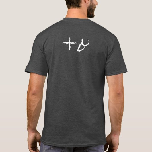 T-shirt Ancien Otiot Hébreu Alephbet Typographie Blanche (Dos)