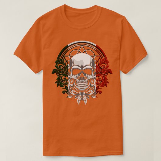 T-shirt Ancien roi aztèque Crâne mexicain (Design devant)