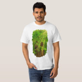 T-shirt Ancienne Branche Épaisse Arbre Vert Et Soleil (Devant entier)