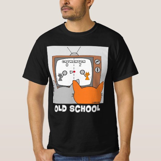 T-shirt ANCIENNE ÉCOLE Rétro Chats de jeu vidéo amusants (Devant)