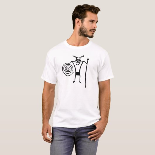 T-shirt ancienne idole géoglyphe symbole pétroglyphe améri (Devant entier)