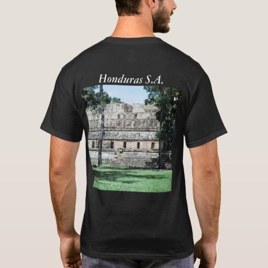 T-shirt Ancienne ruines mayas Copan Photo Conçu (Dos)