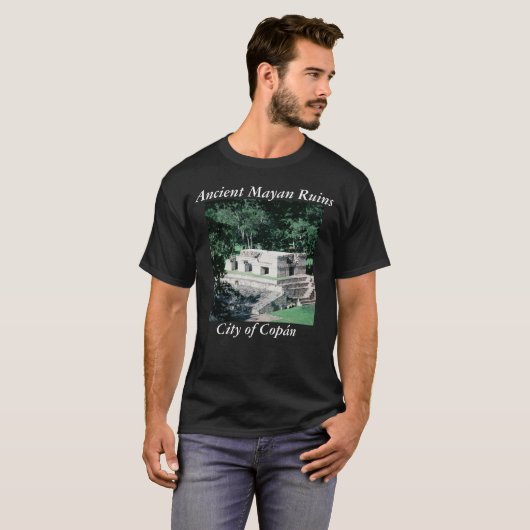 T-shirt Ancienne ruines mayas Copan Photo Conçu (Devant entier)