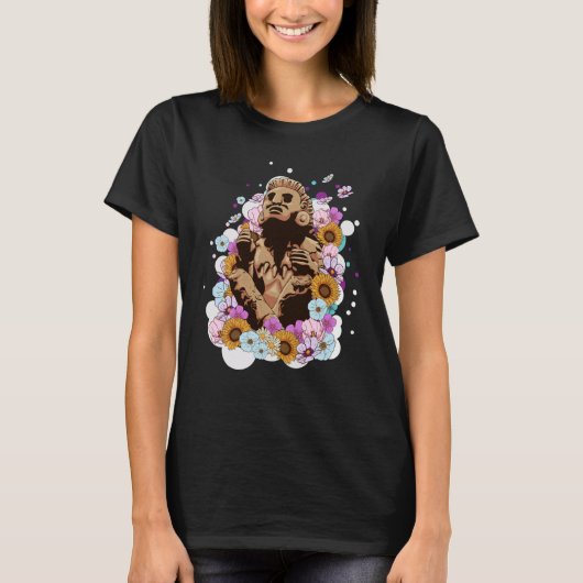 T-shirt Ancienne statue de sculpture Maya Aztec (Devant)