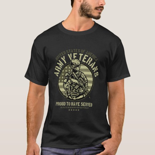 T-shirt Anciens Combattants De L'Armée Américaine (Devant)