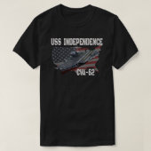 T-shirt Anciens Combattants des porte-avions de l'USS Inde (Design devant)