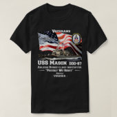 T-shirt Anciens combattants destroyers USS Mason (Design devant)