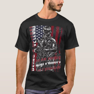 T-shirt Anciens Combattants Jour Drapeau Américain Grand-p