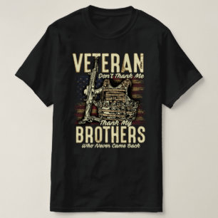 T-shirt anciens combattants ne me remerciez pas merci à me