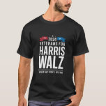 T-shirt Anciens Combattants Pour Harris Walz Présidentiell<br><div class="desc">Anciens Combattants Pour Harris Walz Campagne Présidentielle 2024</div>