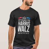 T-shirt Anciens Combattants Pour Harris Walz Présidentiell (Devant)