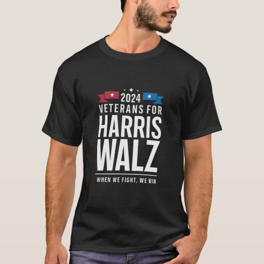 T-shirt Anciens Combattants Pour Harris Walz Présidentiell (Devant)