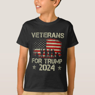 T-shirt Anciens Combattants Pour Trump 4 juillet Drapeau A