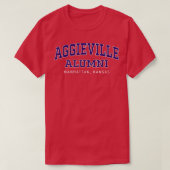 T-shirt Anciens d'Aggieville Manhattan Kansas Arc violet (Design devant)