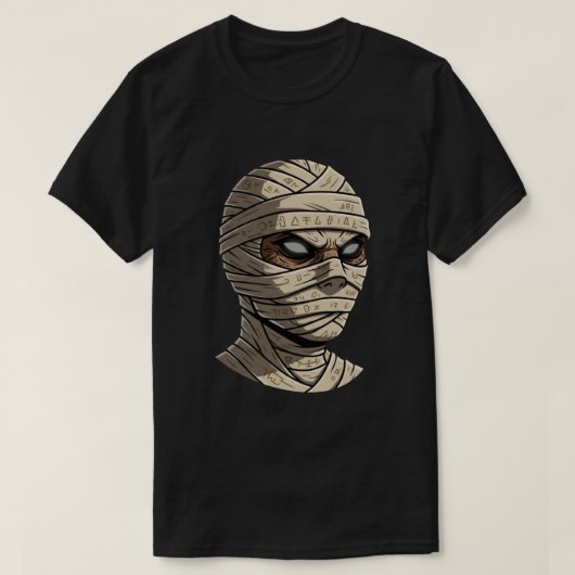 T-shirt Ancient Cursed Mummy - Mystical Hieroglyphic Wraps (Design devant)