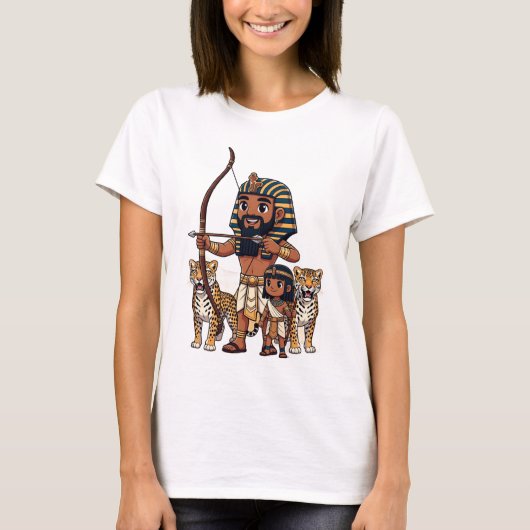 T-shirt Ancient Egyptian Hunt with Leopards (Devant)