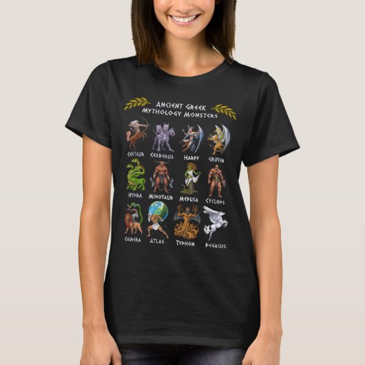T-shirt Ancient Greek Mythology Monsters (Devant)