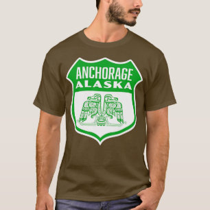 T-shirt Ancrage Alaska Retro Bird Shield Vert